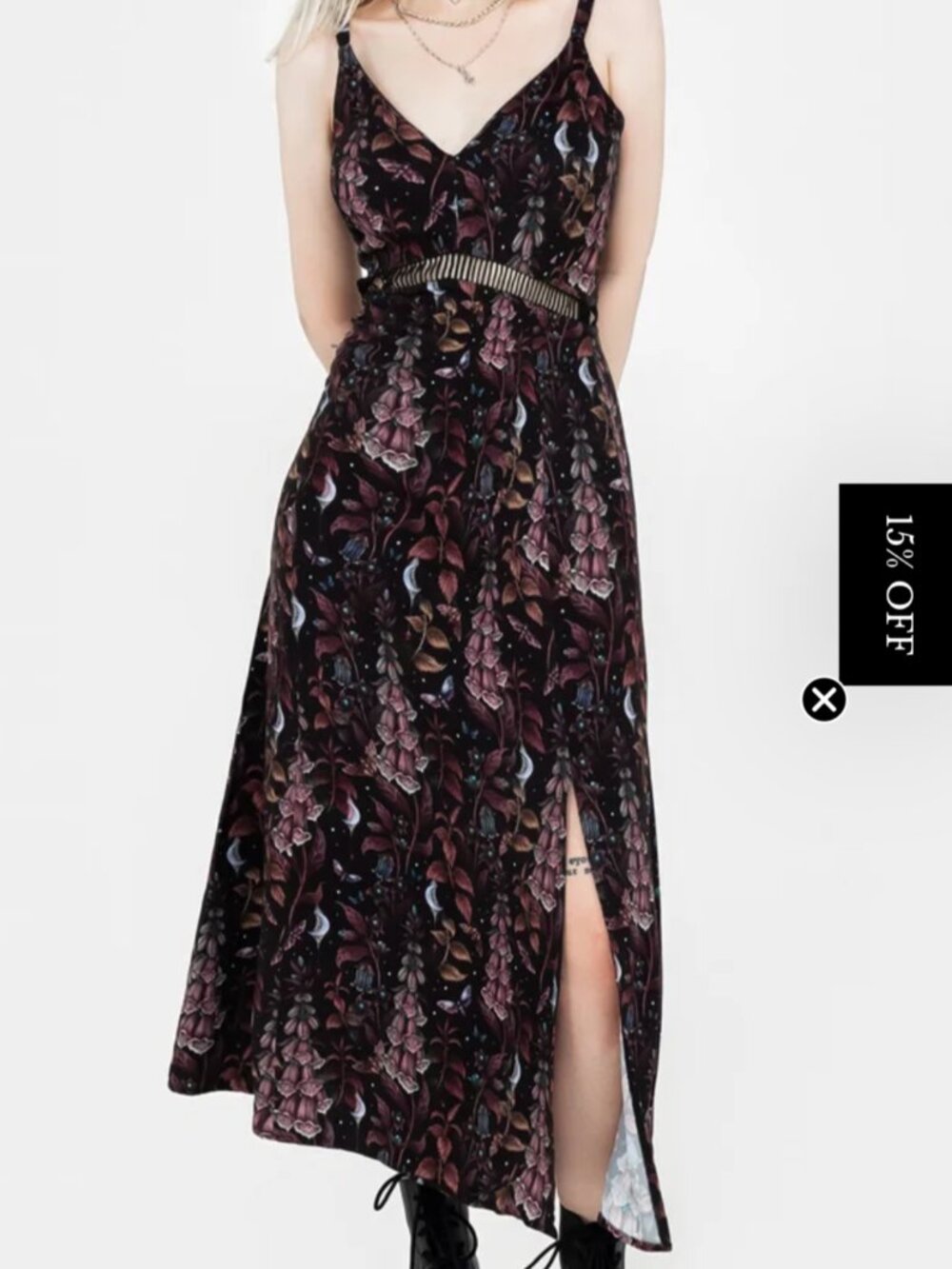 NWT DISTURBIA US 12 Foxglove Midaxi Cami Dress